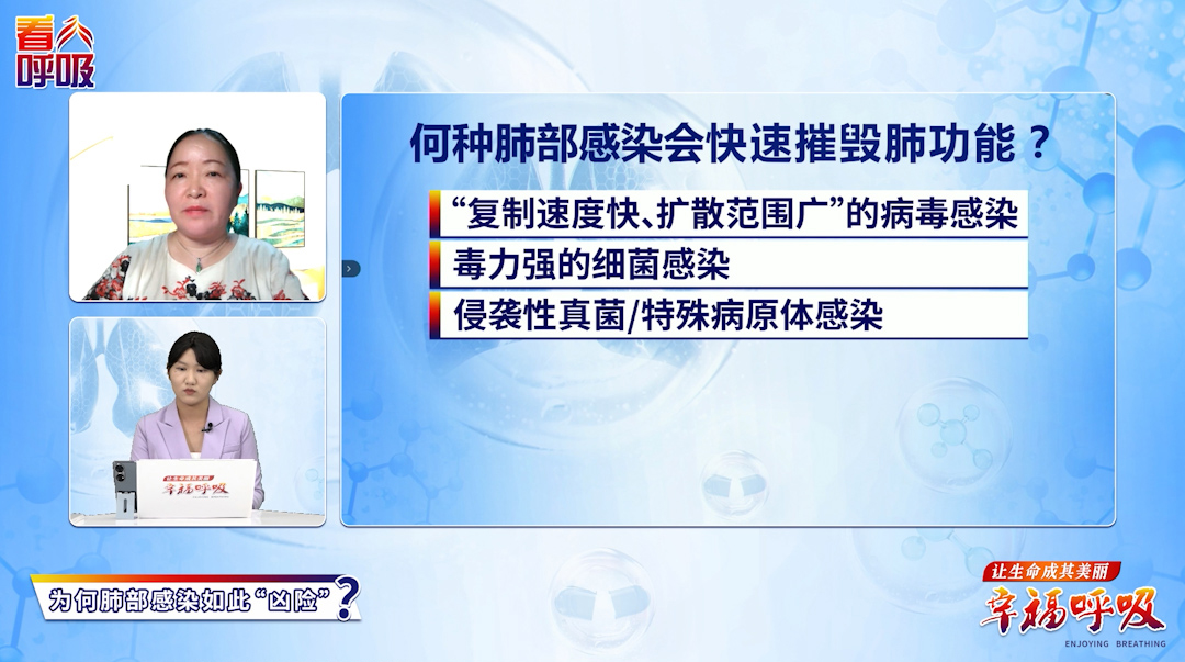 哪些肺部感染可让肺功能断崖式下跌？